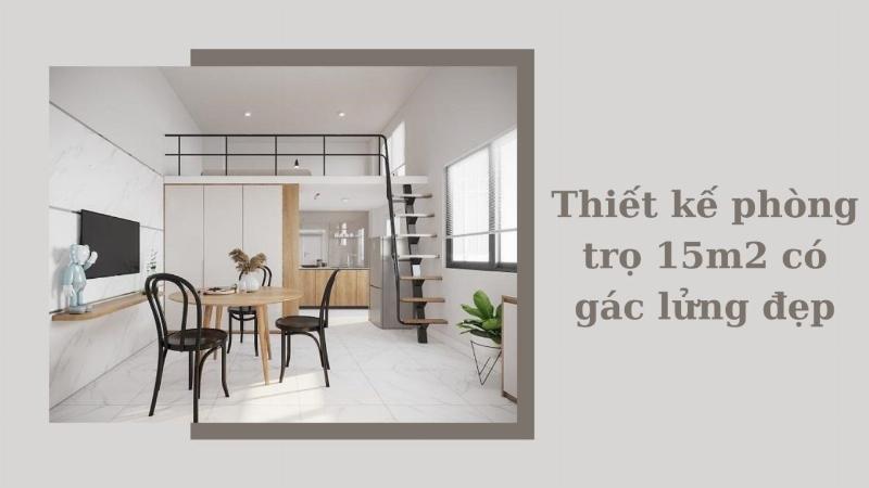 Nội thất thông minh cho khu vực gác lửng phòng trọ: Giường bệt và bàn làm việc nhỏ gọn